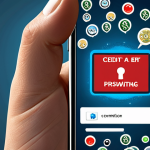 **Digital Threats & User Vigilance:**
    A person's hand holding a smartphone, a phishing SMS alert displayed prominently on the screen. Around the phone, digital bubbles represent various cyber threats: a fake email icon, a padlock symbol (some open, some secure). Emphasize the contrast between digital convenience and underlying risks. The scene should be modern, perhaps in a subtle Turkish urban setting, highlighting the constant need for vigilance in online transactions. Focus on themes of digital fraud, secure browsing, and credit card protection.